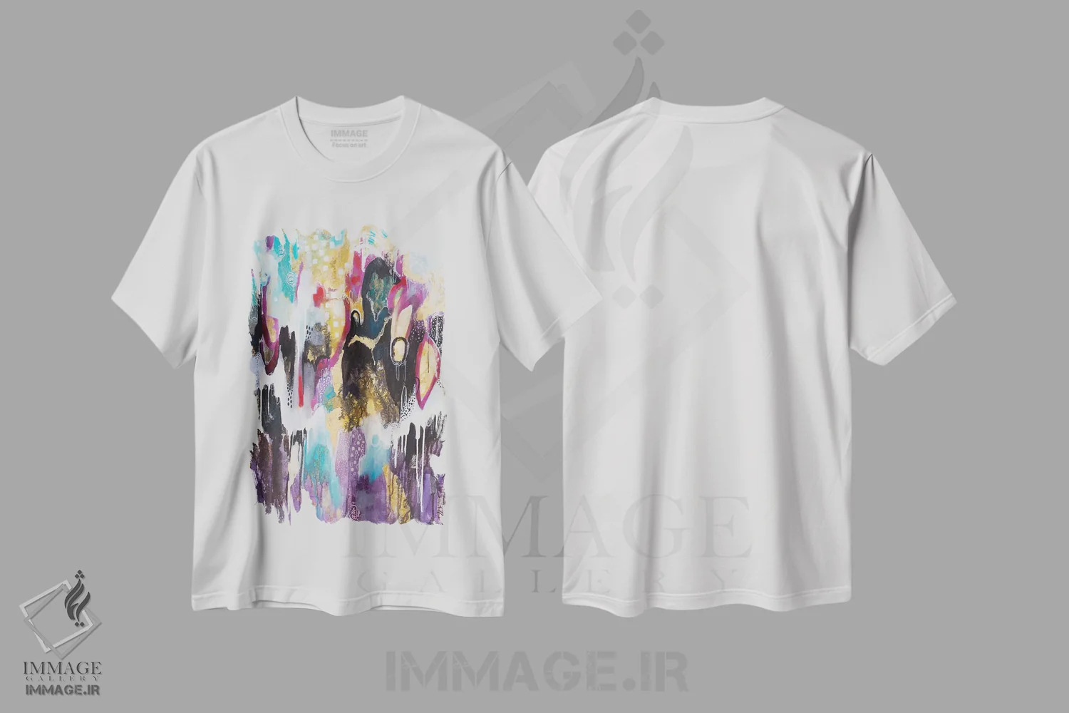 تیشرت سفید طرح دار پایدار اثر تارا گامل | فروشگاه ایماژ