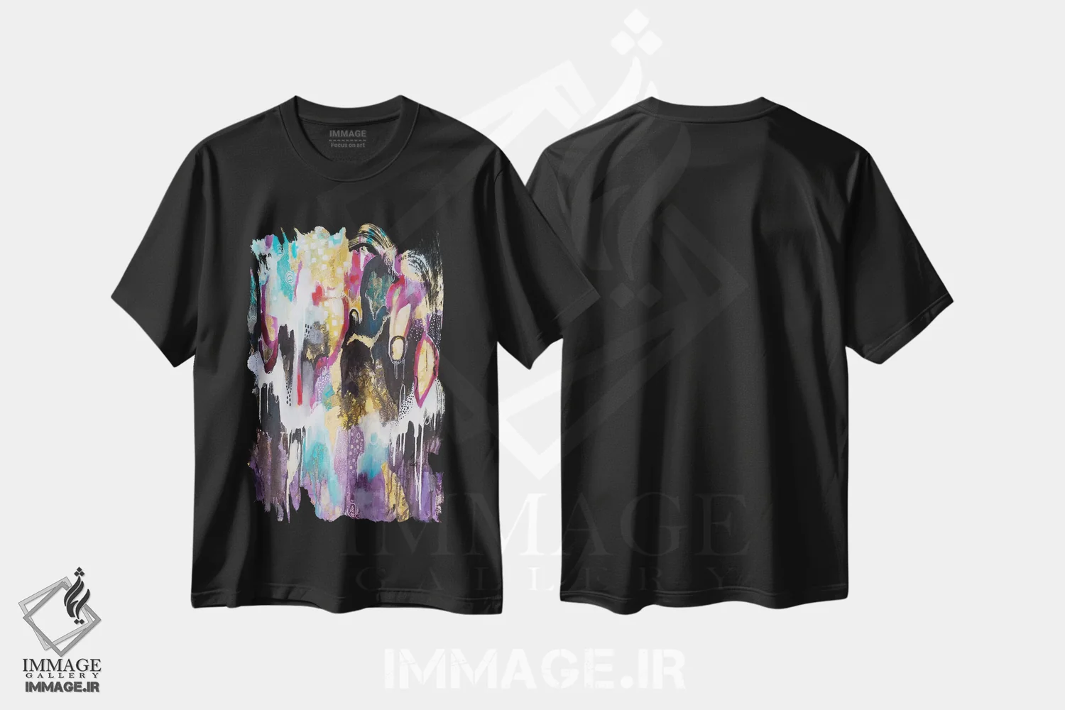 تیشرت مشکی طرح دار پایدار اثر تارا گامل | immage.ir