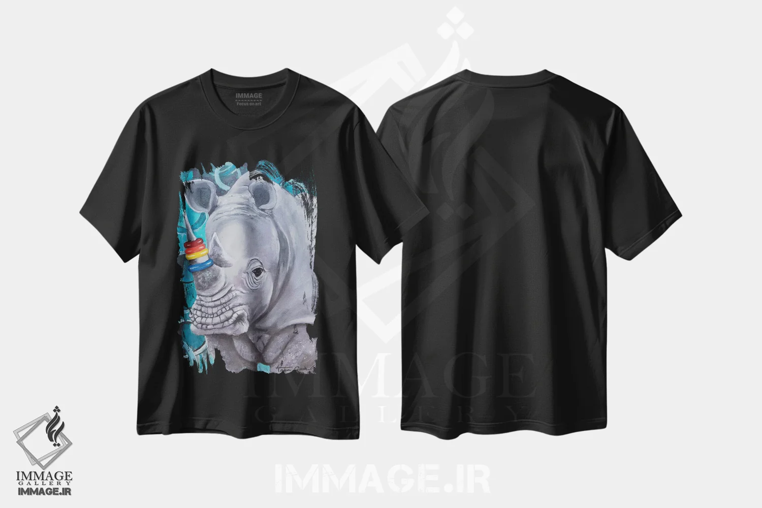 تیشرت مشکی طرح دار اگر دوستش داشتی باید انگشتری براش می خریدی، هنر فاخر معاصر اثر تارا گامل | immage.ir