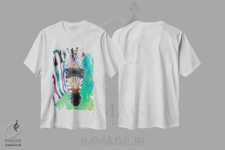 تیشرت سفید طرح دار استاد استتار، هنر فاخر معاصر اثر تارا گامل | فروشگاه ایماژ