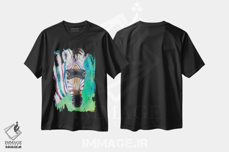 تیشرت مشکی طرح دار استاد استتار، هنر فاخر معاصر اثر تارا گامل | immage.ir