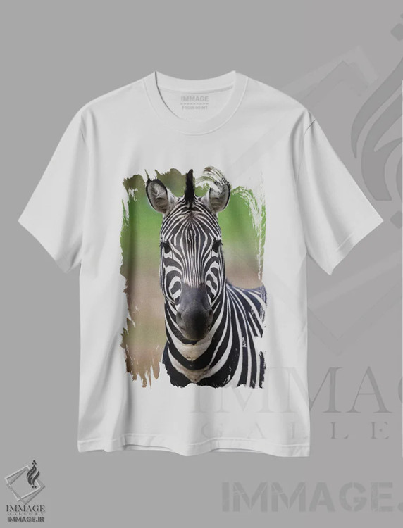 تیشرت سفید طرح دار گورخر ۳، مدیوم اثر گوران آناستاسوفسکی | فروشگاه ایماژ