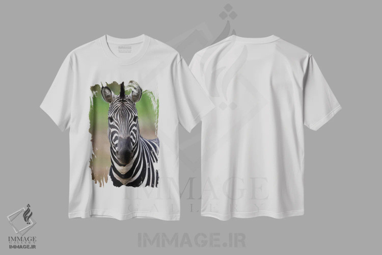 تیشرت سفید طرح دار گورخر ۳، مدیوم اثر گوران آناستاسوفسکی | فروشگاه ایماژ