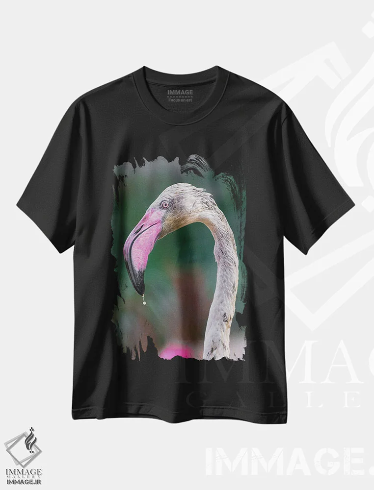 تیشرت مشکی طرح دار عشق پرندگان، مدیوم اثر گوران آناستاسوفسکی | فروشگاه ایماژ