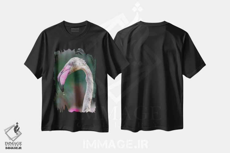 تیشرت مشکی طرح دار عشق پرندگان، مدیوم اثر گوران آناستاسوفسکی | فروشگاه ایماژ