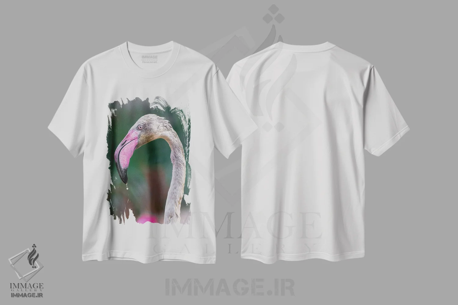 تیشرت سفید طرح دار عشق پرندگان، مدیوم اثر گوران آناستاسوفسکی | immage.ir