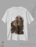 تیشرت سفید طرح دار شامپانزه ۲، مدیوم اثر گوران آناستاسوفسکی | فروشگاه ایماژ