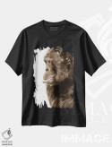 تیشرت مشکی طرح دار شامپانزه ۳، مدیوم اثر گوران آناستاسوفسکی | فروشگاه ایماژ