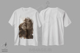 تیشرت سفید طرح دار شامپانزه ۲، مدیوم اثر گوران آناستاسوفسکی | فروشگاه ایماژ