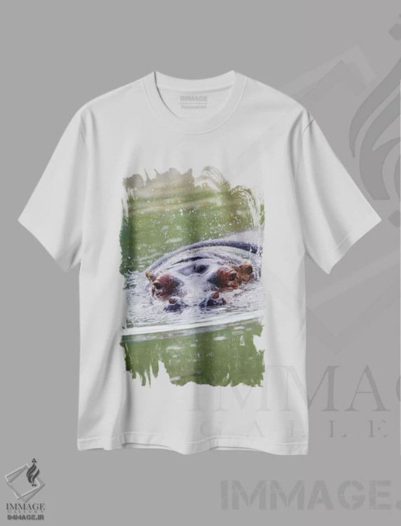 تیشرت سفید طرح دار اسب آبی ۲، مدیوم اثر گوران آناستاسوفسکی | فروشگاه ایماژ