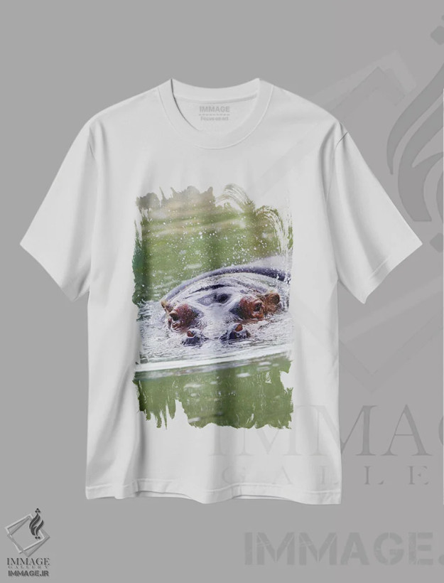 تیشرت سفید طرح دار اسب آبی ۲، مدیوم اثر گوران آناستاسوفسکی | فروشگاه ایماژ