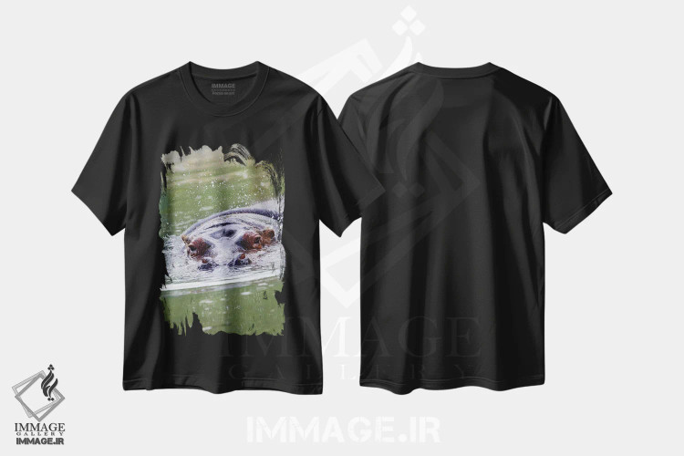 تیشرت مشکی طرح دار اسب آبی ۲، مدیوم اثر گوران آناستاسوفسکی | immage.ir