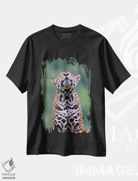 تیشرت مشکی طرح دار جگوار دوم، مدیوم اثر گوران آناستاسوفسکی | فروشگاه ایماژ