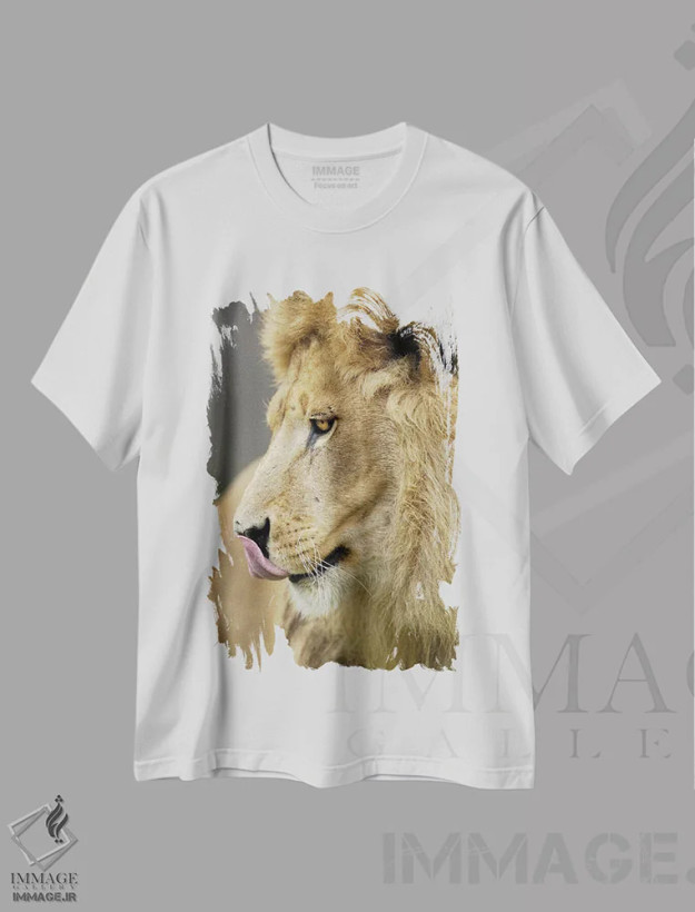 تیشرت سفید طرح دار شیر یازدهم، مدیوم اثر گوران آناستاسوفسکی | فروشگاه ایماژ