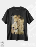 تیشرت مشکی طرح دار شیر یازدهم، مدیوم اثر گوران آناستاسوفسکی | immage.ir