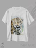 تیشرت سفید طرح دار جگوار خندان، مدیوم اثر گوران آناستاسوفسکی | فروشگاه ایماژ