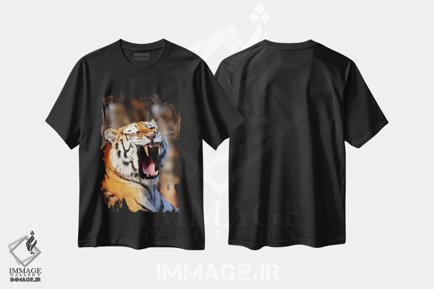 تیشرت مشکی طرح دار ببر دوازدهم، مدیوم اثر گوران آناستاسوفسکی | immage.ir