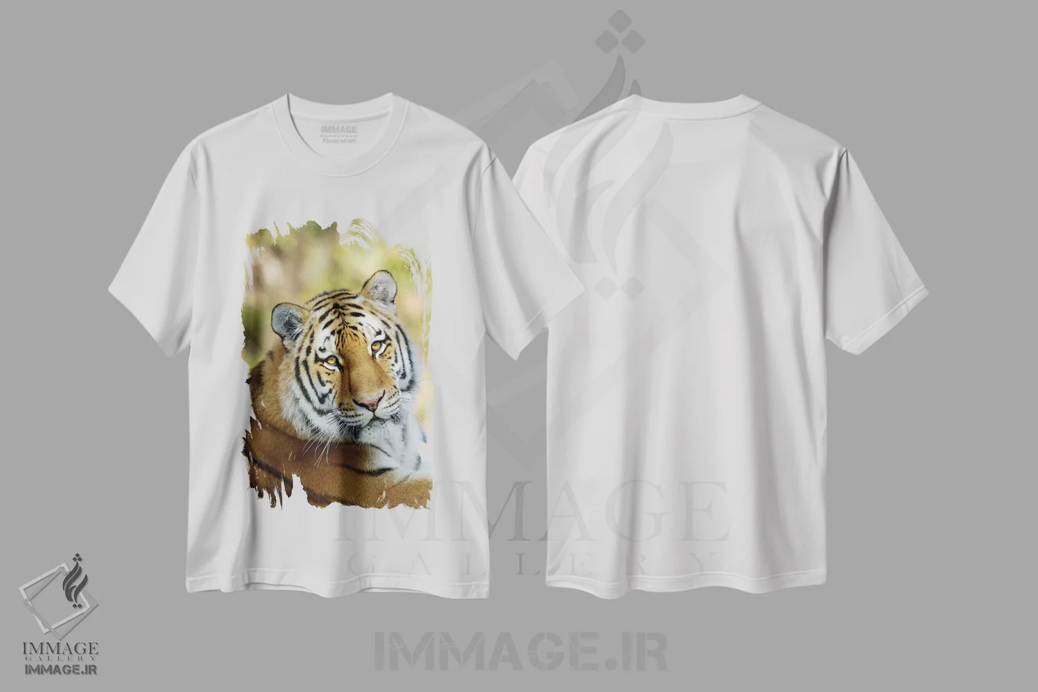 تیشرت سفید طرح دار ببر دوازدهم، مدیوم اثر گوران آناستاسوفسکی | immage.ir