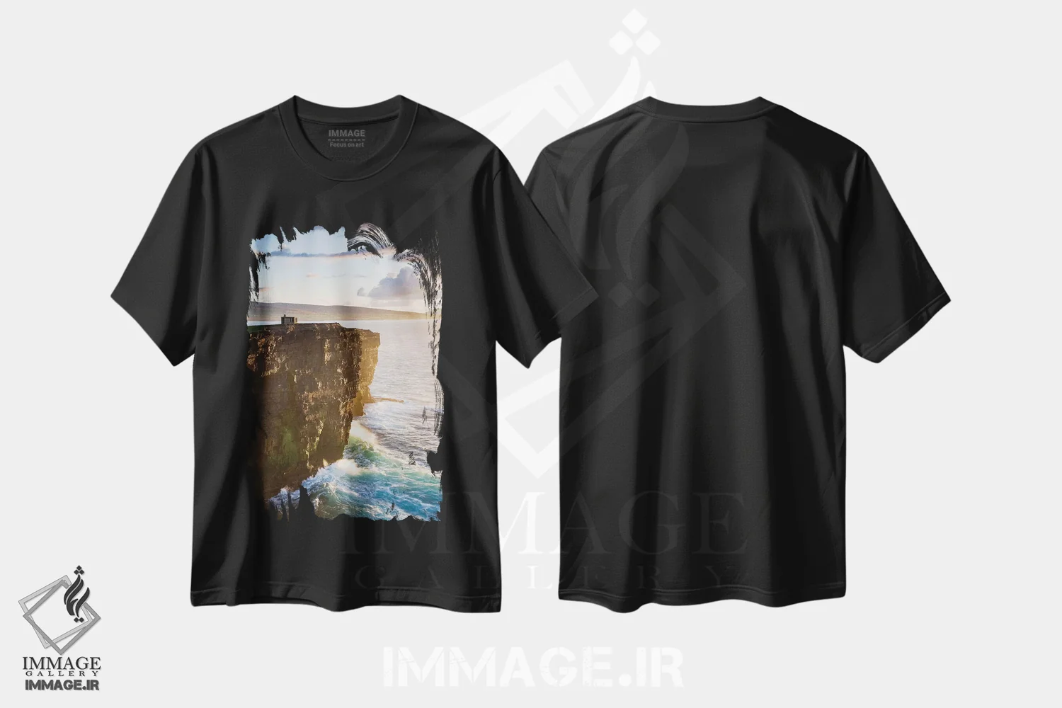 تیشرت مشکی طرح دار آثار گارث مک کورمک - immage.ir