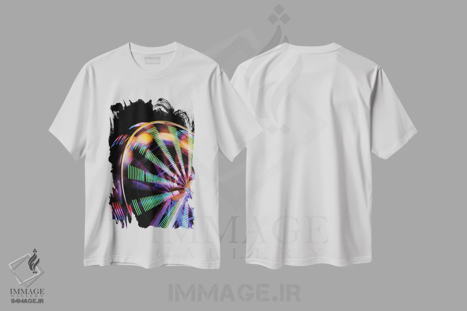 تیشرت سفید طرح دار چرخ و فلک، مدیوم اثر گیلیارد برسسان | immage.ir