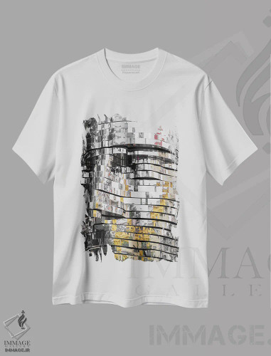 تیشرت سفید طرح دار نیمرخ کافکا، مدیوم اثر گیلیارد برسسان | فروشگاه ایماژ