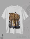 تیشرت سفید طرح دار کلیسای باروک، دکوراسیون جایگزین اثر گیلیارد برسسان | فروشگاه ایماژ