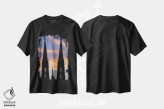تیشرت مشکی طرح دار قله ها، مدیوم اثر گیلیارد برسسان | فروشگاه ایماژ