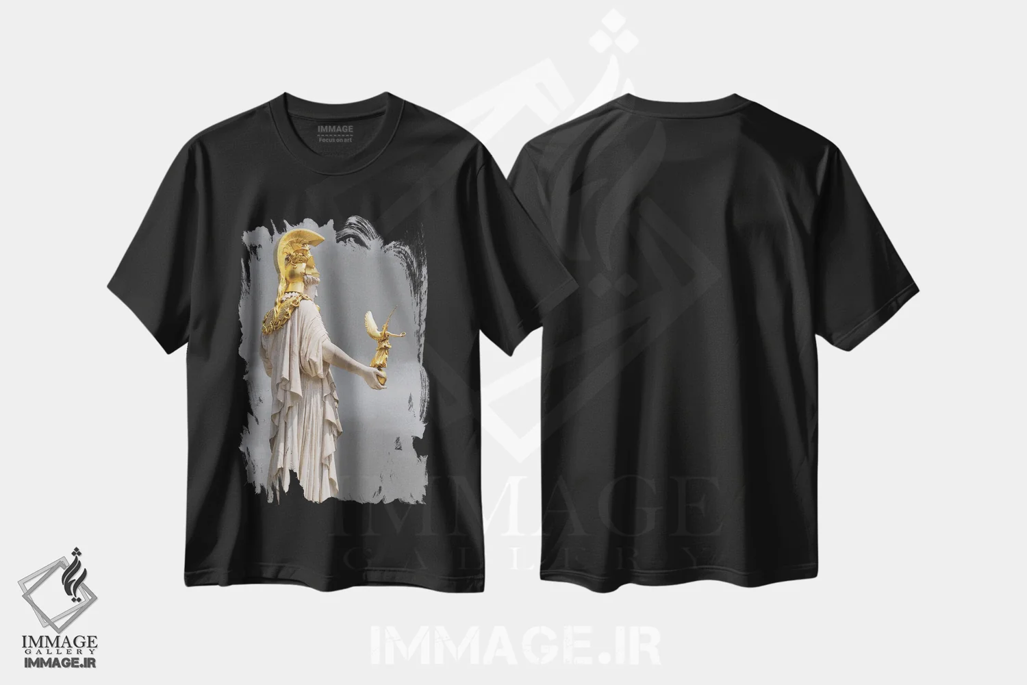 تیشرت مشکی طرح دار آتنا، مدیوم اثر گیلیارد برسسان | immage.ir