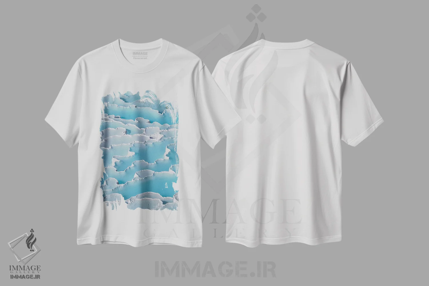 تیشرت سفید طرح دار قلعه پنبه ای، مدیوم اثر گیلیارد برسسان | immage.ir