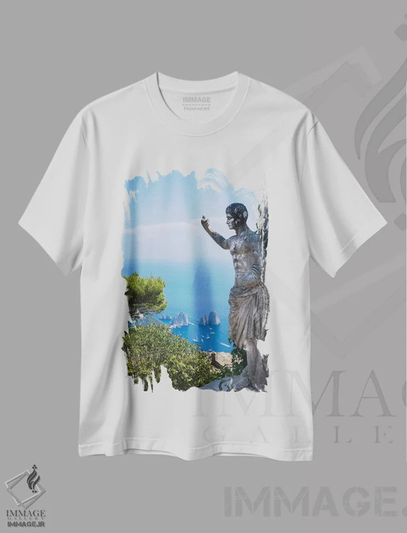 تیشرت سفید طرح دار کاپری دُلچه ویتا، مدیوم اثر گیلیارد برسسان | فروشگاه ایماژ