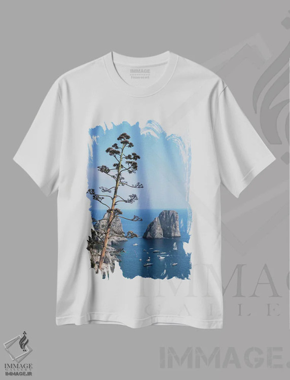 تیشرت سفید طرح دار کاپری پِیو بلو، مدیوم اثر گیلیارد برسسان | immage.ir