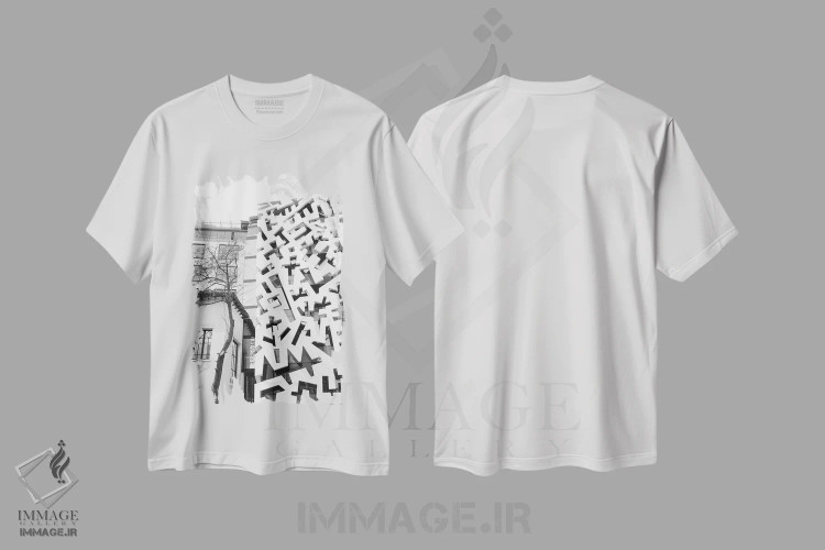 تیشرت سفید طرح دار قدیمی در مقابل جدید، عکاسی سیاه و سفید اثر گیلیارد برسسان | immage.ir