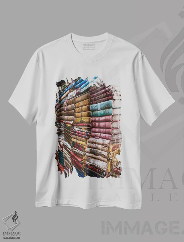 تیشرت سفید طرح دار آکوا آلتا، عکاسی ترکیبی اثر گیلیارد برسسان | فروشگاه ایماژ