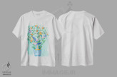 تیشرت سفید طرح دار آثار گرین ارکید بوتیک - فروشگاه ایماژ