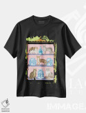 تیشرت مشکی طرح دار آثار گرین ارکید بوتیک - فروشگاه ایماژ