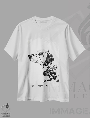 تیشرت سفید طرح دار با هم قدم بزنیم، هنر فاخر معاصر اثر گیل لبلو | فروشگاه ایماژ