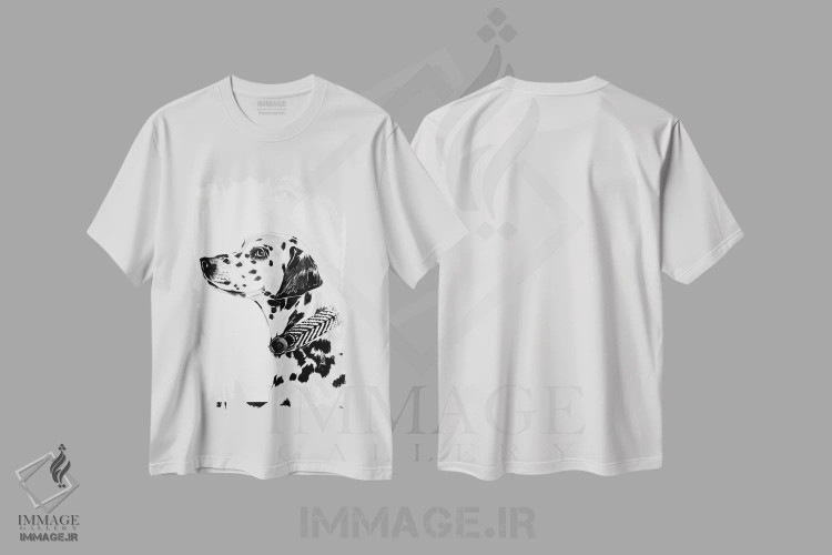 تیشرت سفید طرح دار با هم قدم بزنیم، هنر فاخر معاصر اثر گیل لبلو | فروشگاه ایماژ