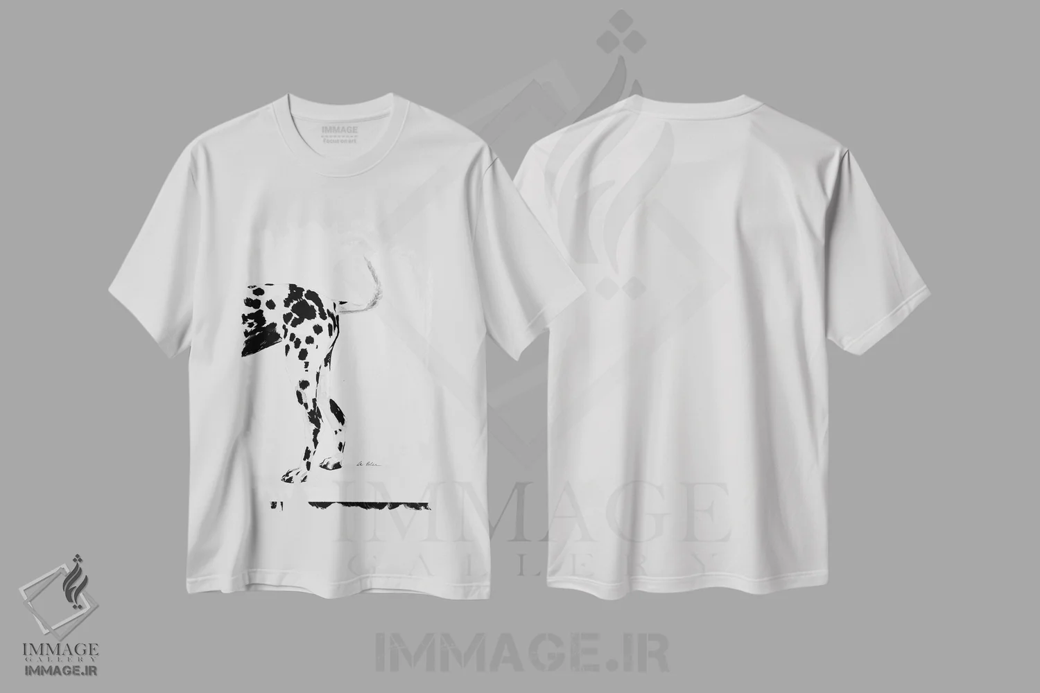 تیشرت سفید طرح دار افسانه، هنر فاخر معاصر اثر گیل لبلو | immage.ir