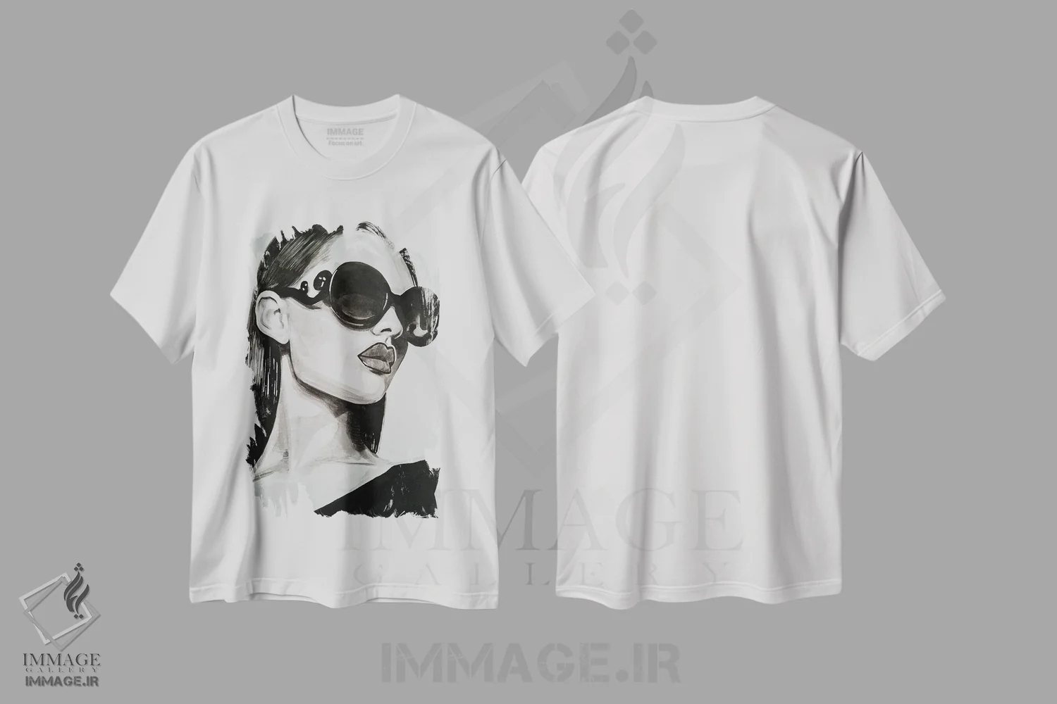 تیشرت سفید طرح دار خیلی شیک، هنر فاخر معاصر اثر گیل لبلو | فروشگاه ایماژ