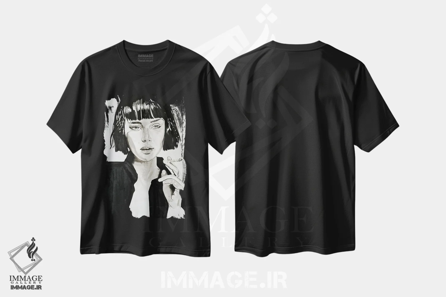 تیشرت مشکی طرح دار هماهنگ با میل آرامشت، هنر تزئینی سیاه و سفید اثر گیل لبلو | immage.ir