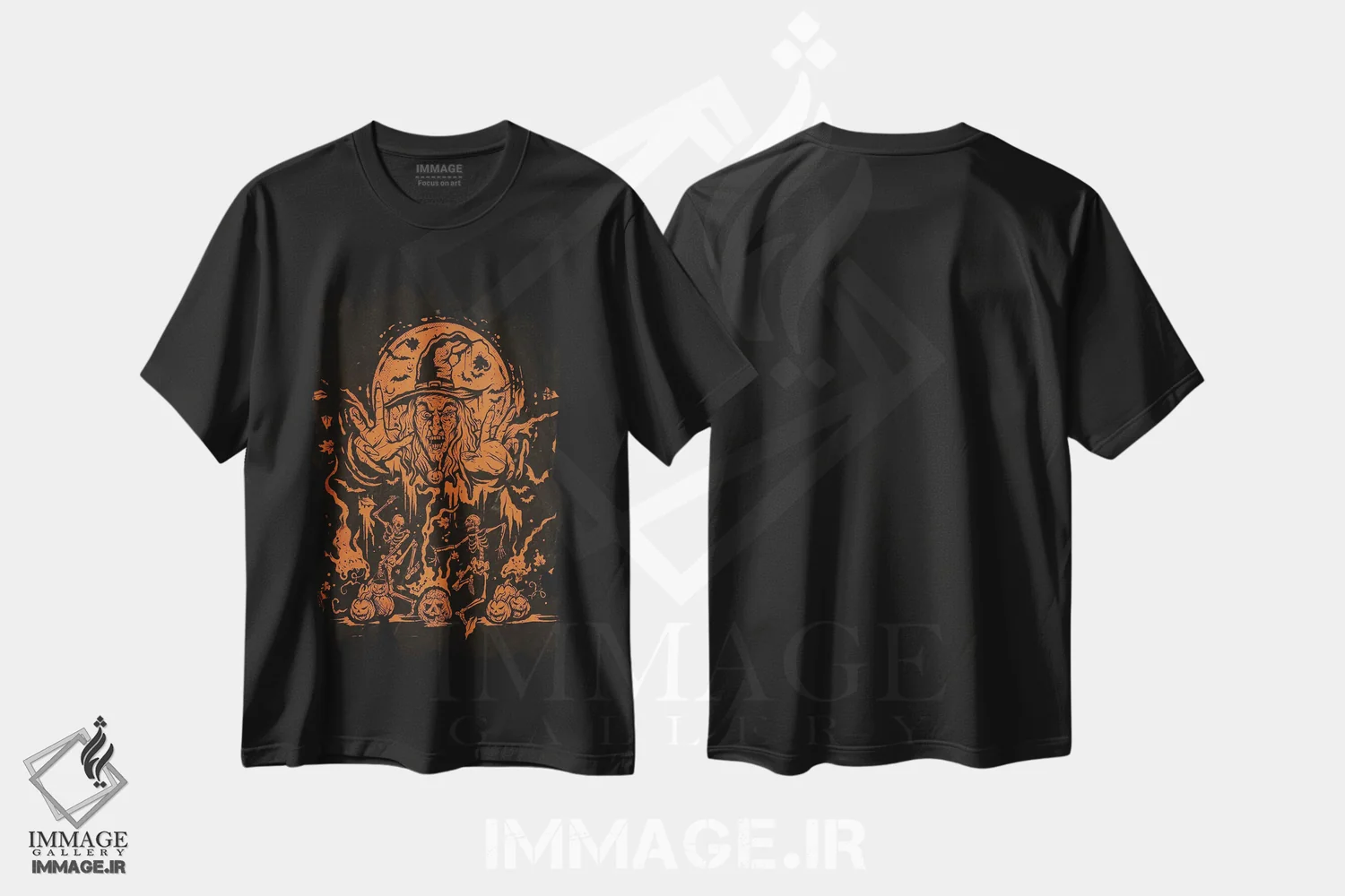 تیشرت مشکی طرح دار برقص برای هالووین، دکوراسیون جایگزین اثر اندرسون گرین دویل | فروشگاه ایماژ
