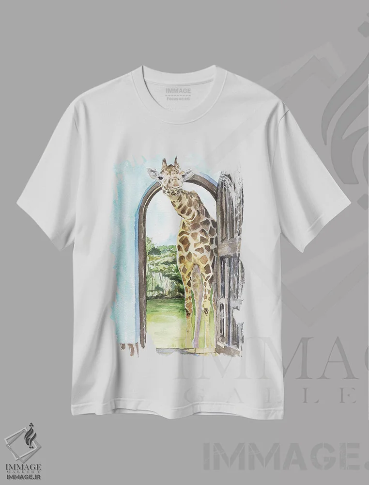 تیشرت سفید طرح دار تق تق، مدیوم اثر جورج دیاچنکو | immage.ir