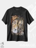 تیشرت مشکی طرح دار شیر ۲، مدیوم اثر جورج دیاچنکو | immage.ir