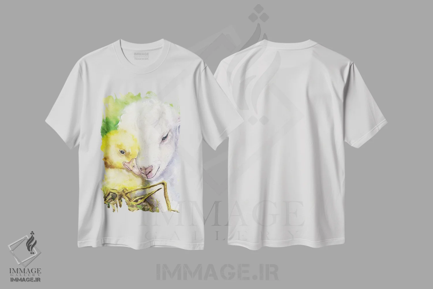 تیشرت سفید طرح دار دوستان کوچک، مدیوم اثر جورج دیاچنکو | immage.ir