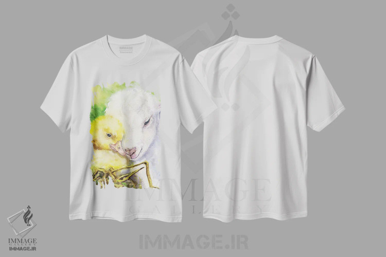 تیشرت سفید طرح دار دوستان کوچک، مدیوم اثر جورج دیاچنکو | immage.ir