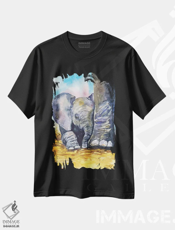 تیشرت مشکی طرح دار عشق مادرانه، مدیوم اثر جورج دیاچنکو | immage.ir
