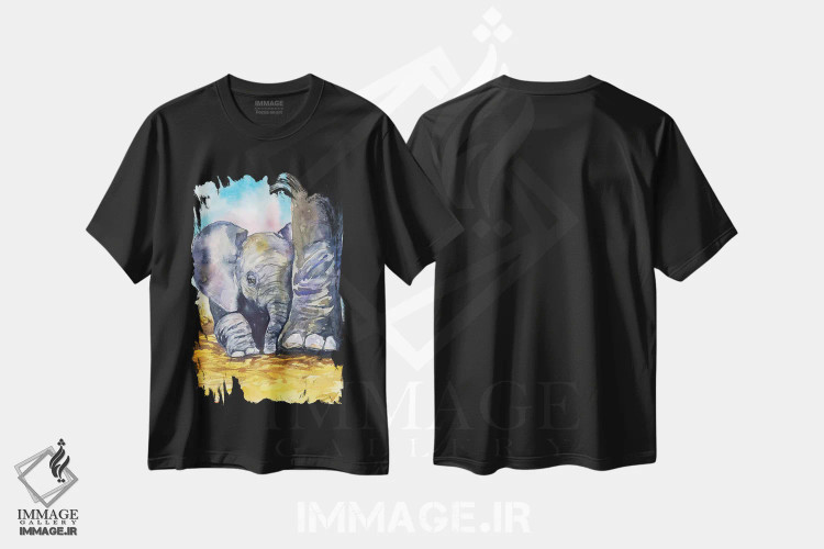 تیشرت مشکی طرح دار عشق مادرانه، مدیوم اثر جورج دیاچنکو | immage.ir