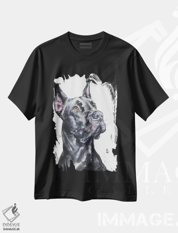 تیشرت مشکی طرح دار گریت دین سیاه، مدیوم اثر جورج دیاچنکو | فروشگاه ایماژ