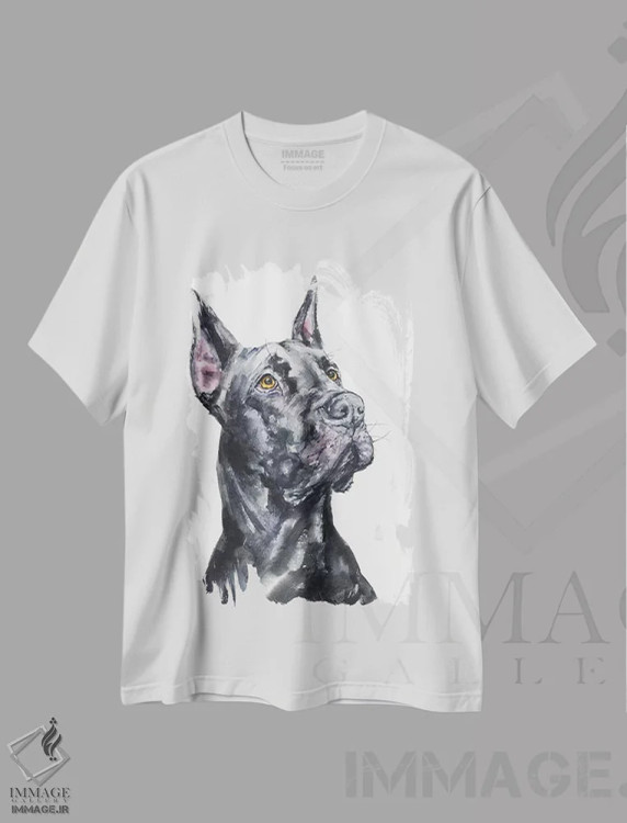 تیشرت سفید طرح دار گریت دین سیاه، مدیوم اثر جورج دیاچنکو | immage.ir