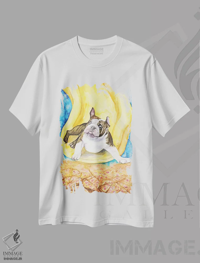 تیشرت سفید طرح دار رویاها، هنر فاخر معاصر اثر جورج دیاچنکو | فروشگاه ایماژ